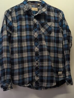 Weatherproof Blue & Gray Plaid Kids Button-Down Shirt